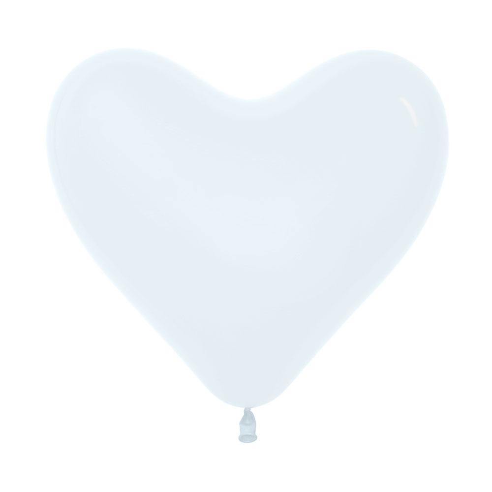 LATEX BALLOON HEART FASHION WHITE