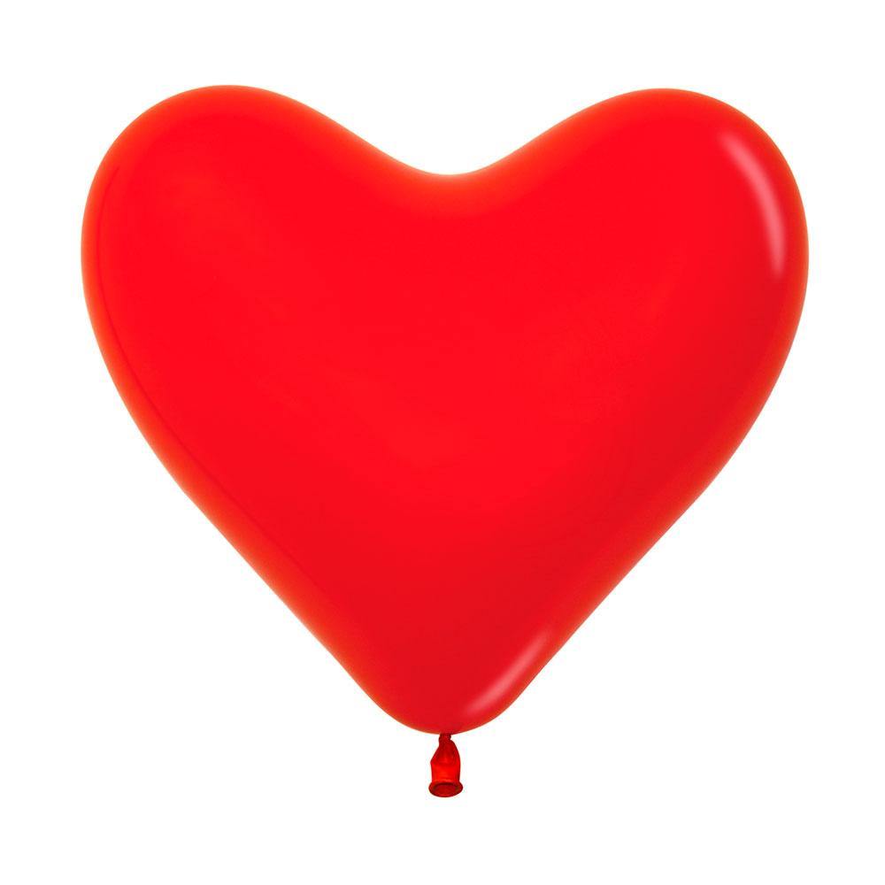 LATEX BALLOON HEART FASHION RED