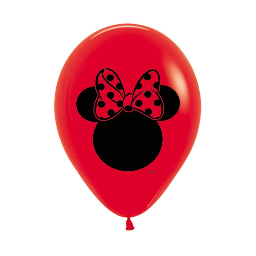 GLOBO LATEX REDONDO 2 CARAS MINNIE ROJA FASHION ROJO