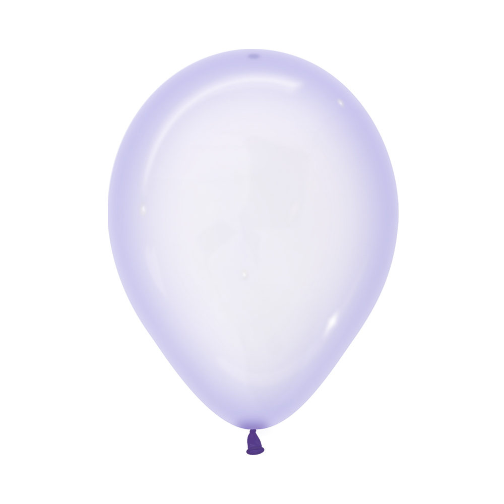 ROUND LATEX BALLOON PASTEL LILAC CRYSTAL