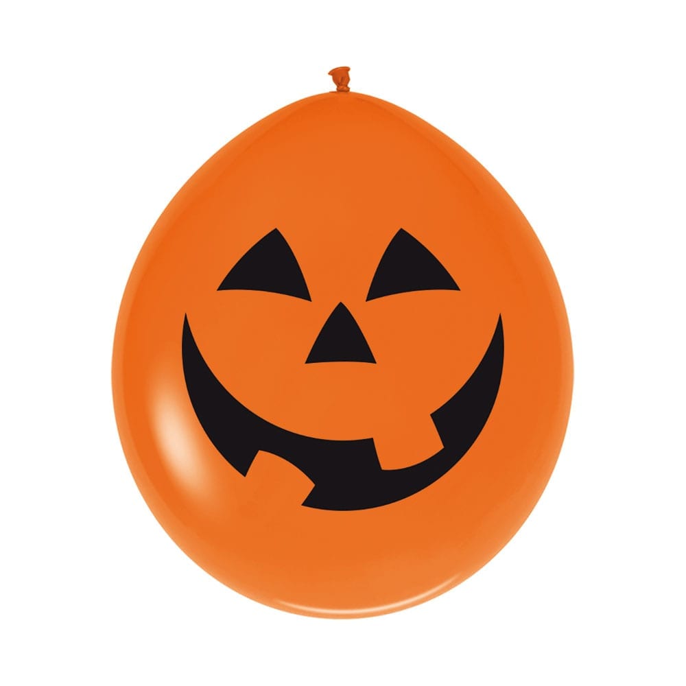 ROUND LATEX BALLOON 2 SIDES PUMPKIN FASHION ORANGE