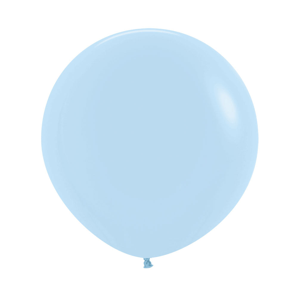 ROUND LATEX BALLOON MATTE BLUE PASTEL 