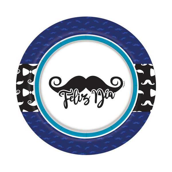 HAPPY MUSTACHES DAY PLATE