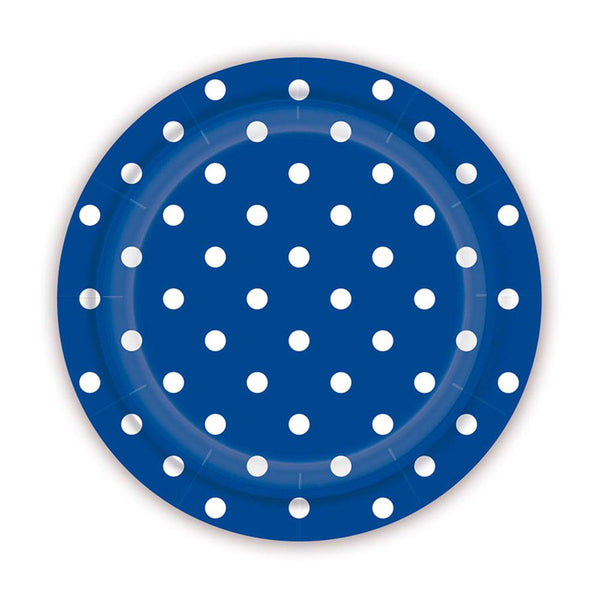 KING BLUE POLKA PLATE