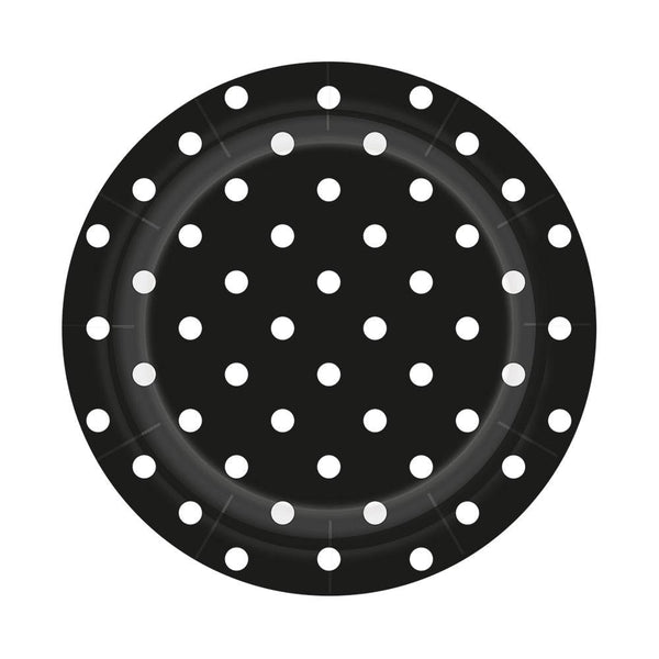 BLACK POLKA DISH