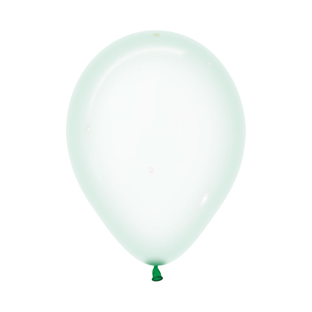 GREEN PASTEL CRYSTAL ROUND LATEX BALLOON