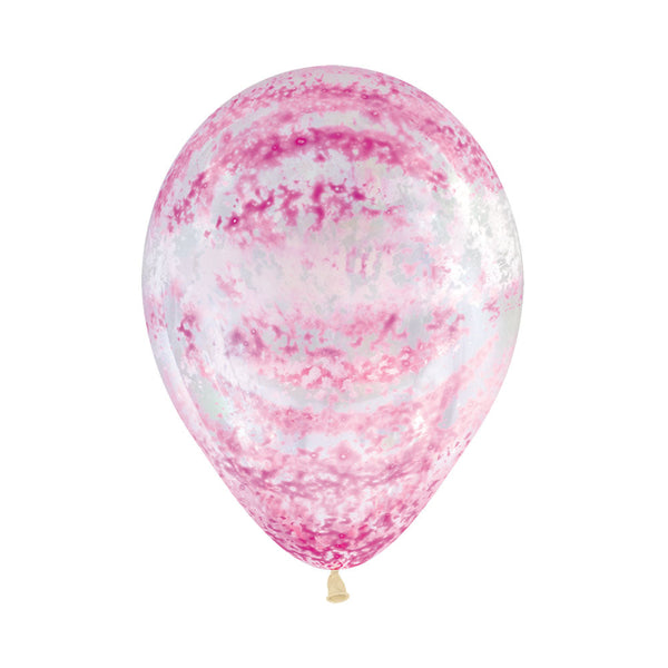 ROUND LATEX BALLOON INFINITY GRAFFITI PINK FASHION TRANSPARENT 