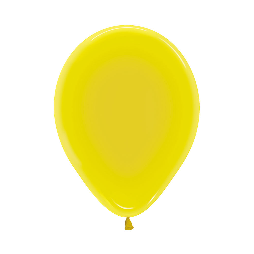 YELLOW PASTEL CRYSTAL ROUND LATEX BALLOON