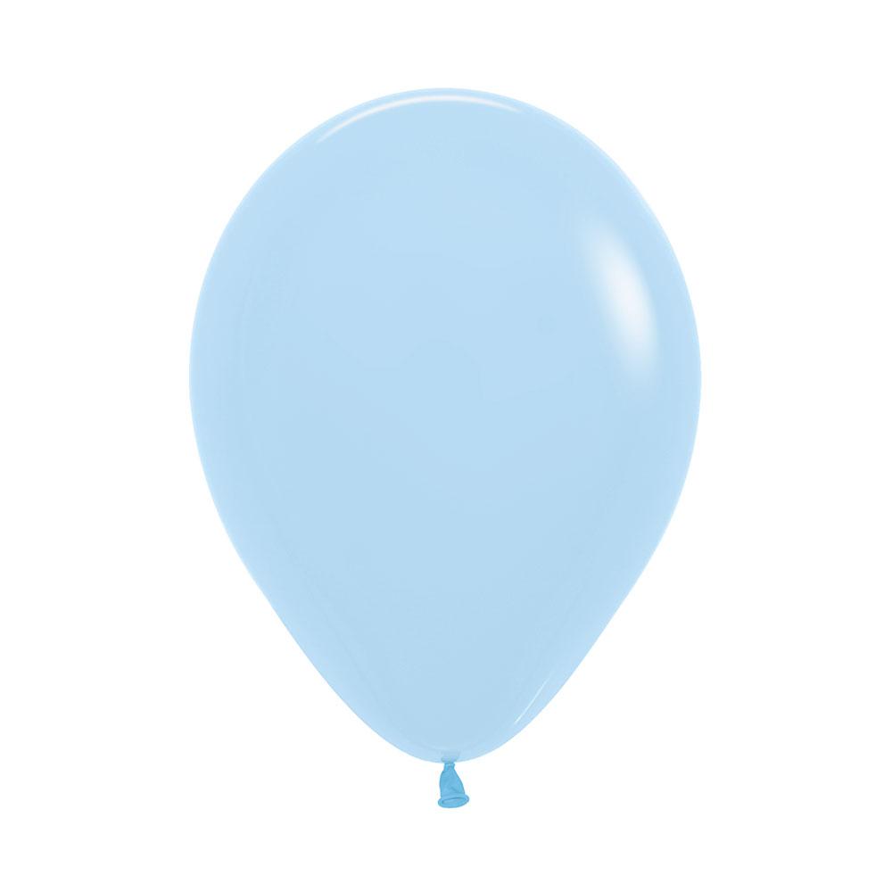 ROUND LATEX BALLOON MATTE BLUE PASTEL 