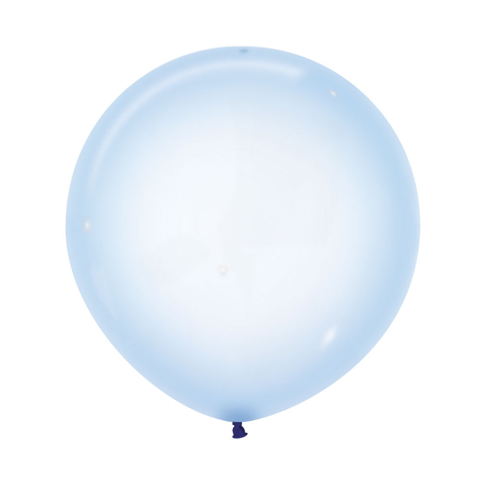 BLUE PASTEL CRYSTAL ROUND LATEX BALLOON