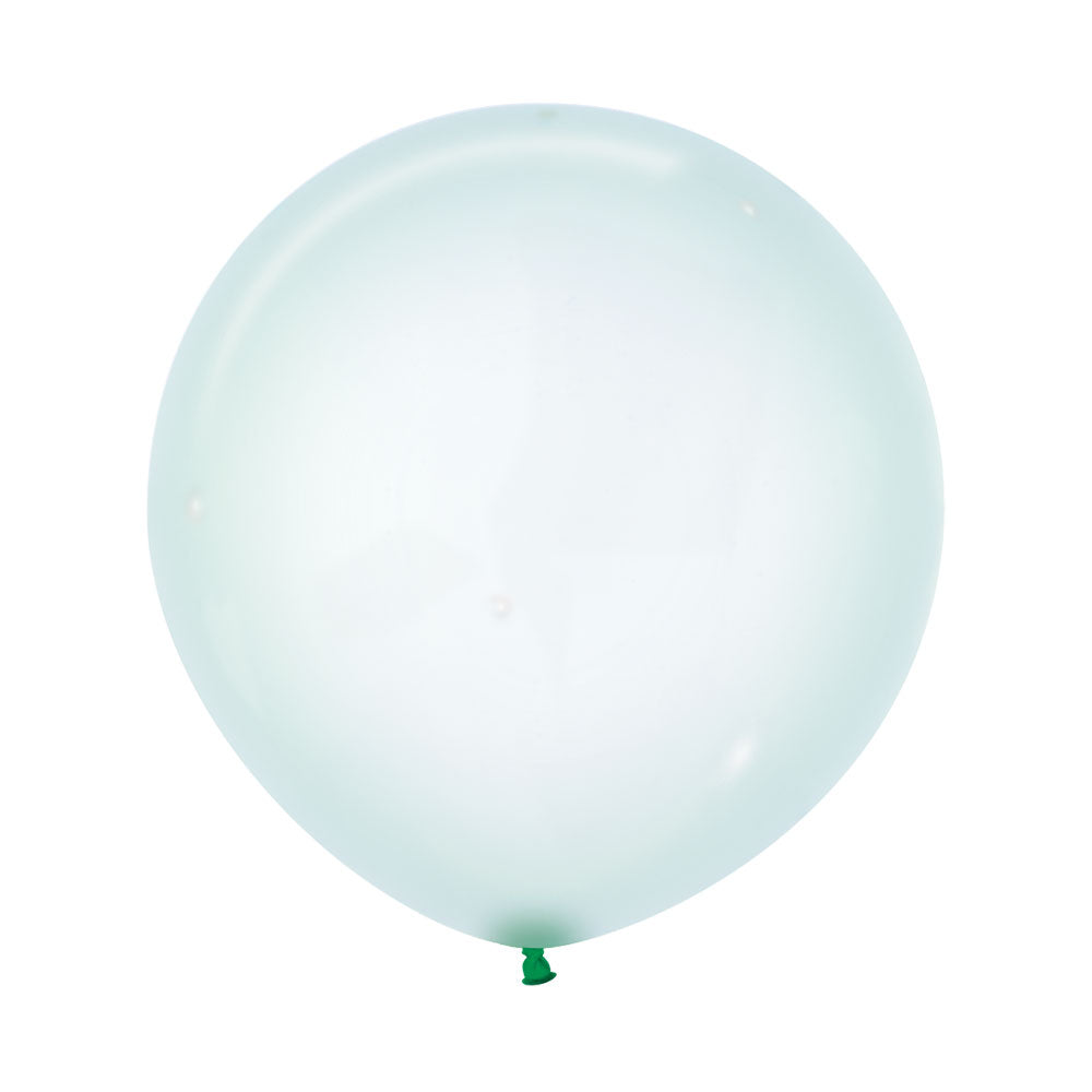 GREEN PASTEL CRYSTAL ROUND LATEX BALLOON