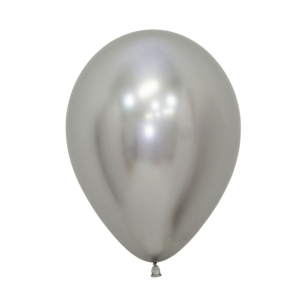 ROUND LATEX BALLOON REFLEX SILVER 