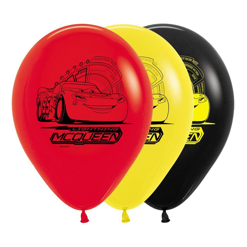 GLOBO LATEX REDONDO 2 CARAS CARS FASHION SURTIDO