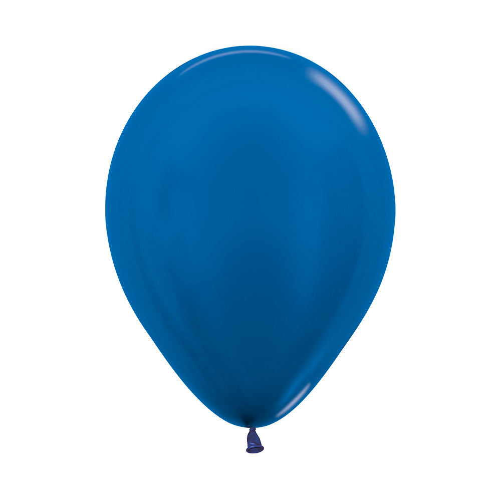 GLOBO LATEX REDONDO METAL AZUL