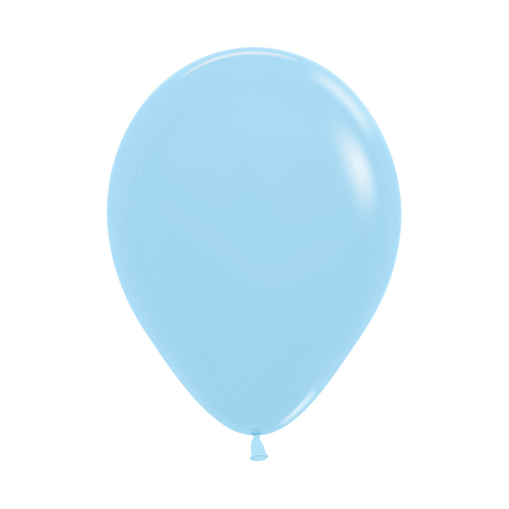 ROUND LATEX BALLOON MATTE BLUE PASTEL 