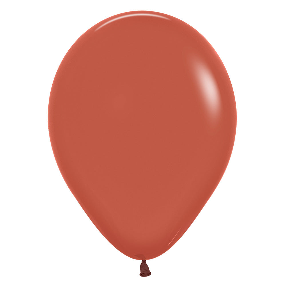 ROUND LATEX BALLOON FASHION TERRACOTTA 