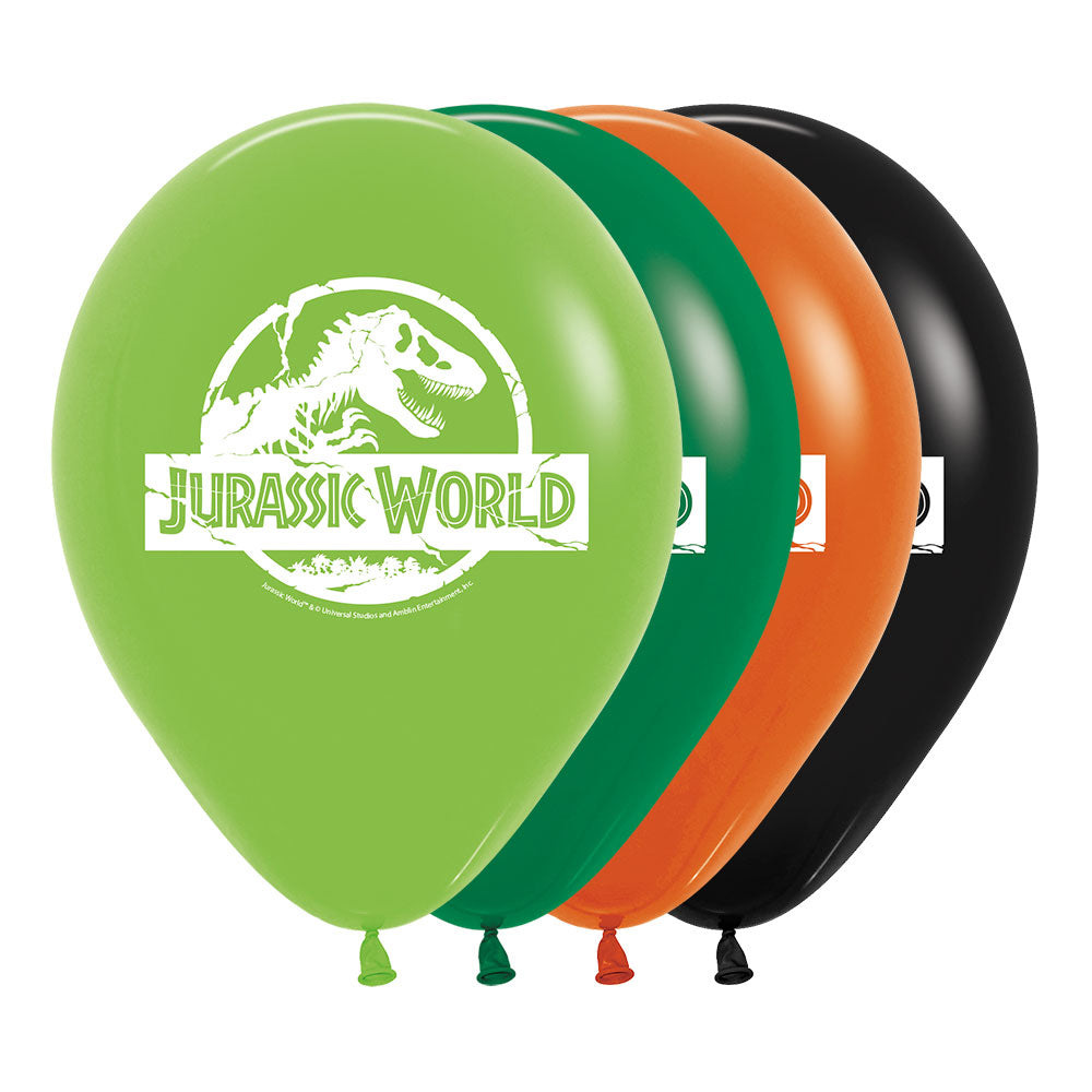 ROUND LATEX BALLOON 2 SIDES JURASSIC WORLD FASHION ASSORTED