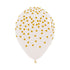 GLOBO LATEX REDONDO INFINITY CONFETTI DORADO FASHION TRANSPARENTE