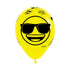 ROUND LATEX BALLOON INFINITY EMOJI FASHION YELLOW 