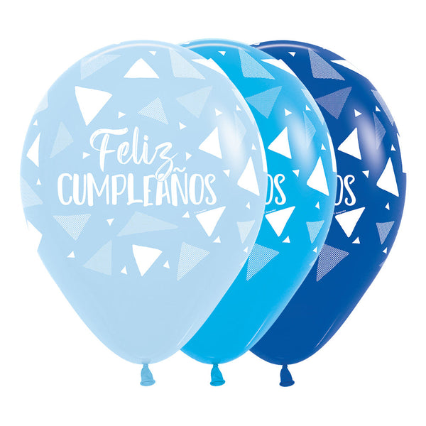 HAPPY BIRTHDAY INFINITY ROUND LATEX BALLOON TRIANGLES FOR BOYS FASHION ASSORTED BOYS 