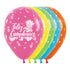 GLOBO LATEX REDONDO INFINITY FELIZ CUMPLEAÑOS TROPICAL FASHION SURTIDO TROPICAL