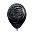 ROUND LATEX BALLOON INFINITY METALINK SILVER GRAFFITI FASHION BLACK 