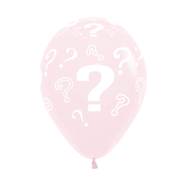 ROUND LATEX BALLOON INFINITY QUESTION POINT PASTEL MATTE ASSORTED 