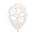 TRANSPARENT FASHION TROPICAL LEAVES INFINITY ROUND LATEX BALLOON 