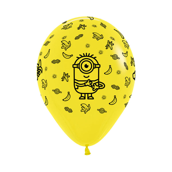 ROUND LATEX BALLOON INFINITY MINIONS FASHION YELLOW 