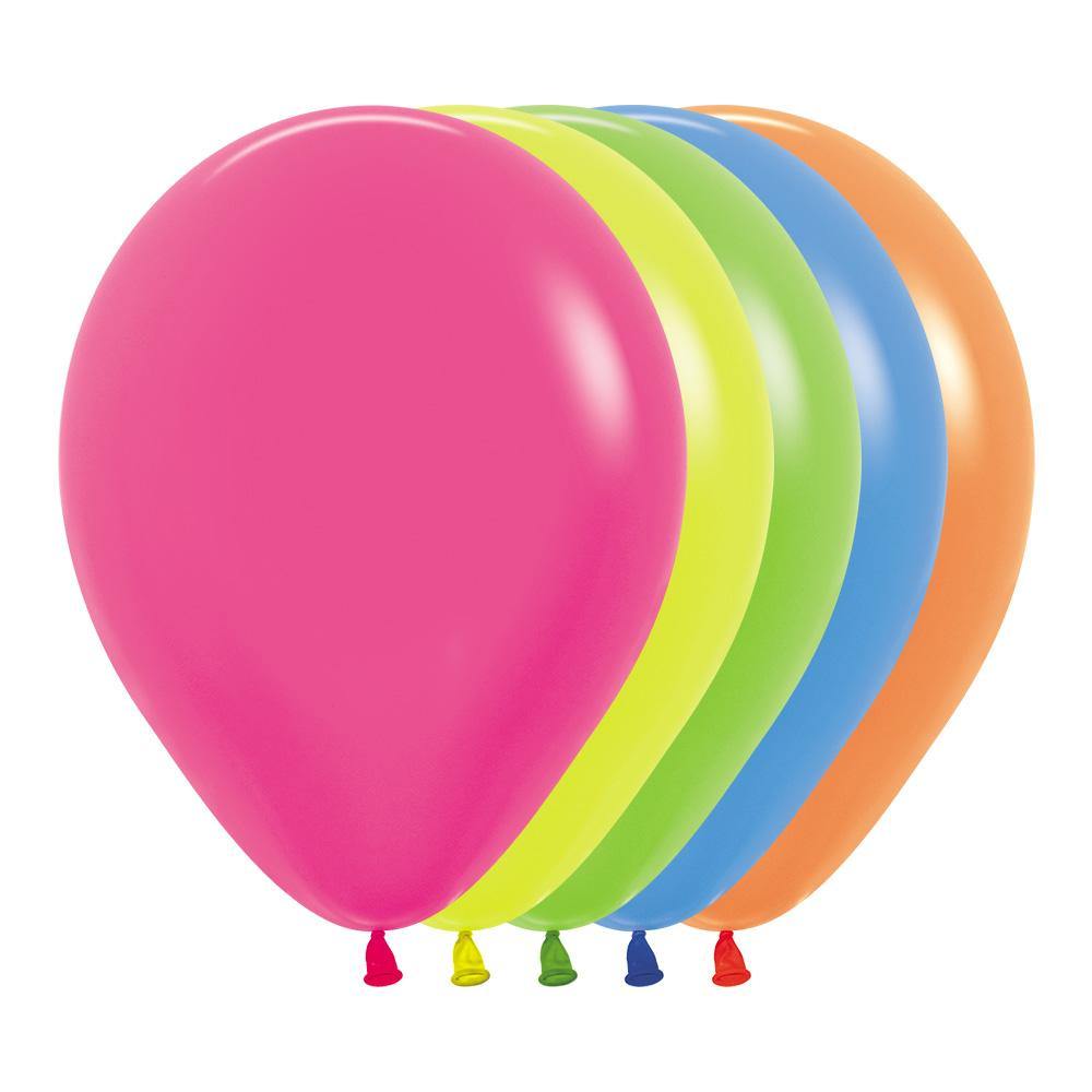 ASSORTED NEON ROUND LATEX BALLOON 