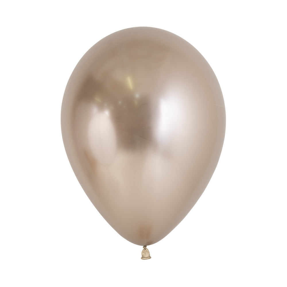 ROUND LATEX BALLOON REFLEX CHAMPAGNE 