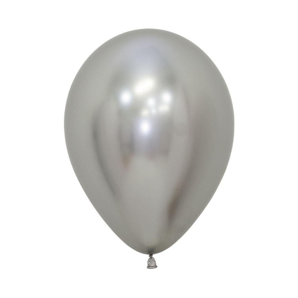 ROUND LATEX BALLOON REFLEX SILVER 