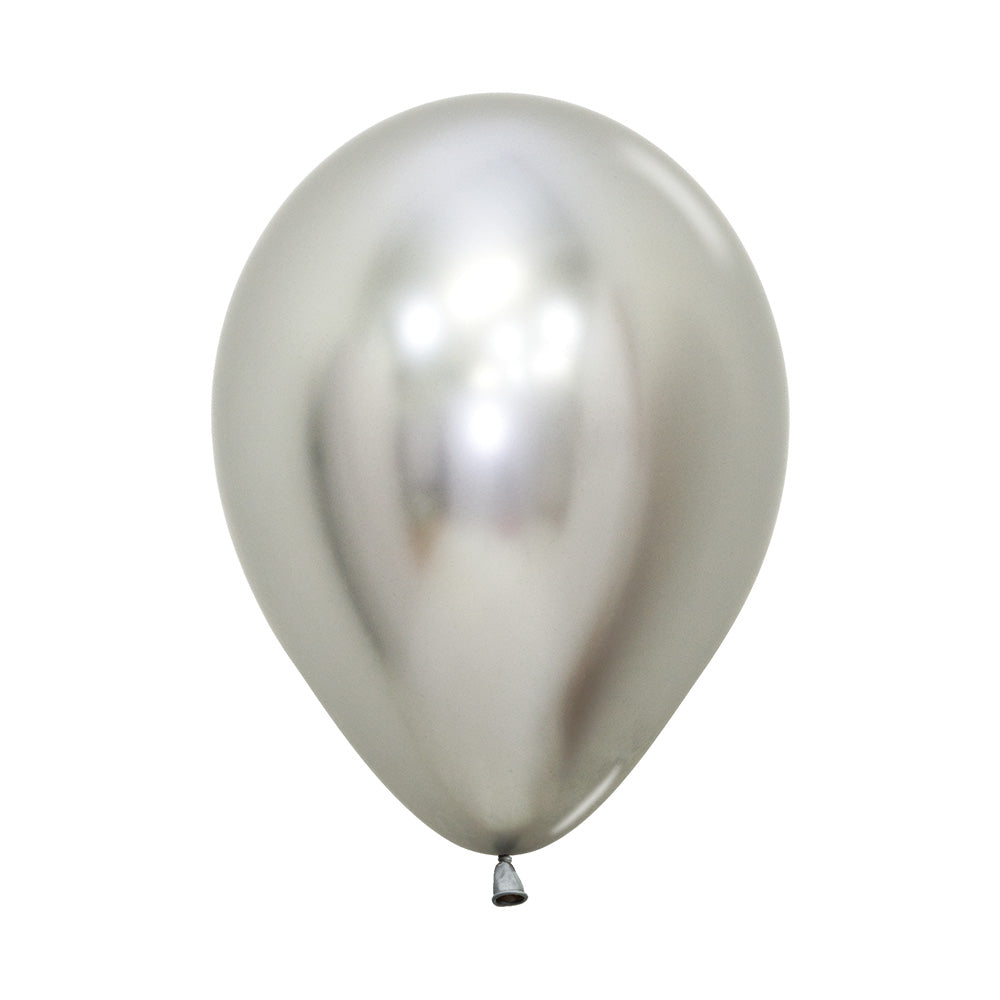 ROUND LATEX BALLOON REFLEX SILVER 