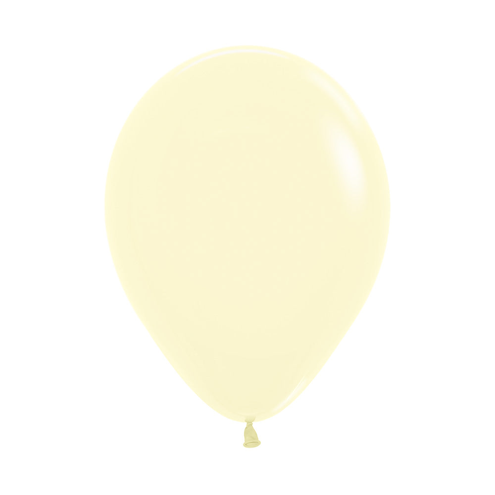 GLOBO LATEX REDONDO PASTEL MATE AMARILLO