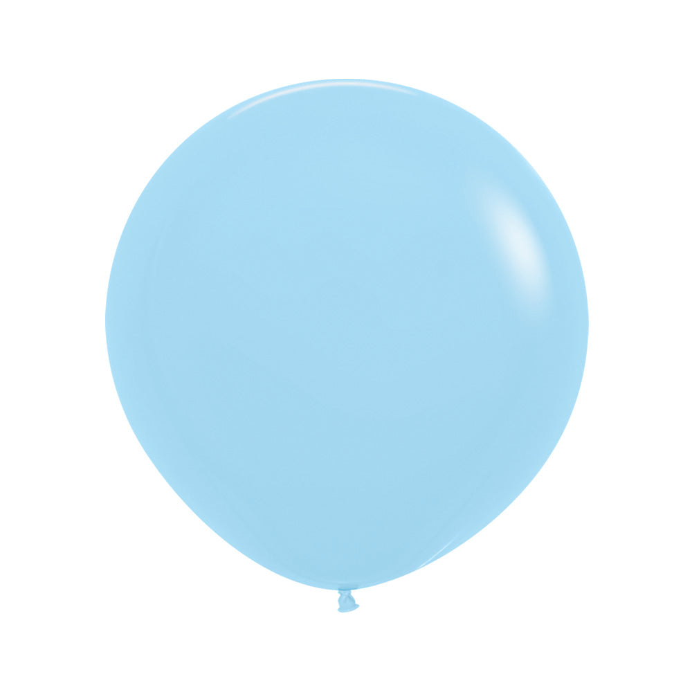 ROUND LATEX BALLOON MATTE BLUE PASTEL 