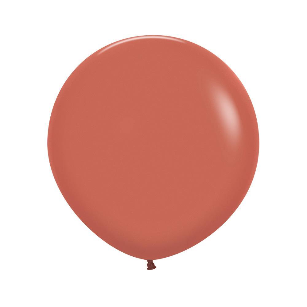 ROUND LATEX BALLOON FASHION TERRACOTTA 