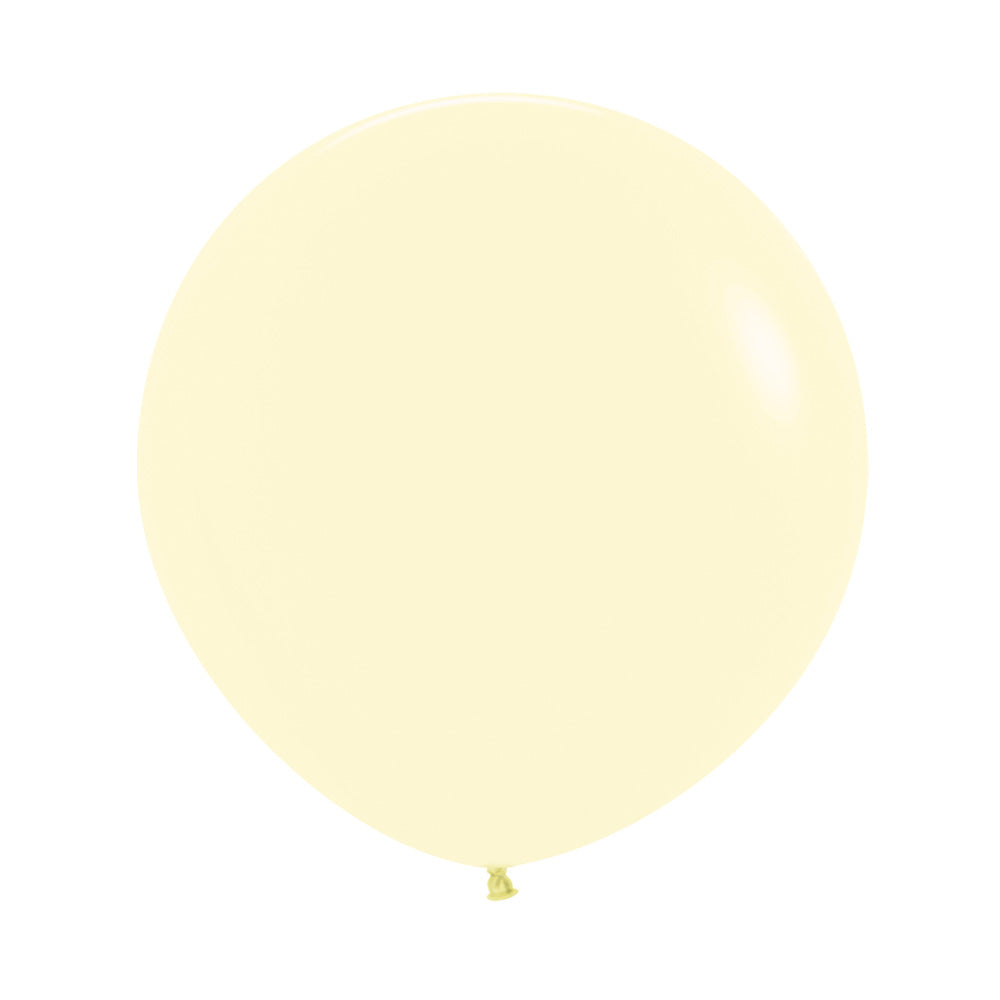 GLOBO LATEX REDONDO PASTEL MATE AMARILLO