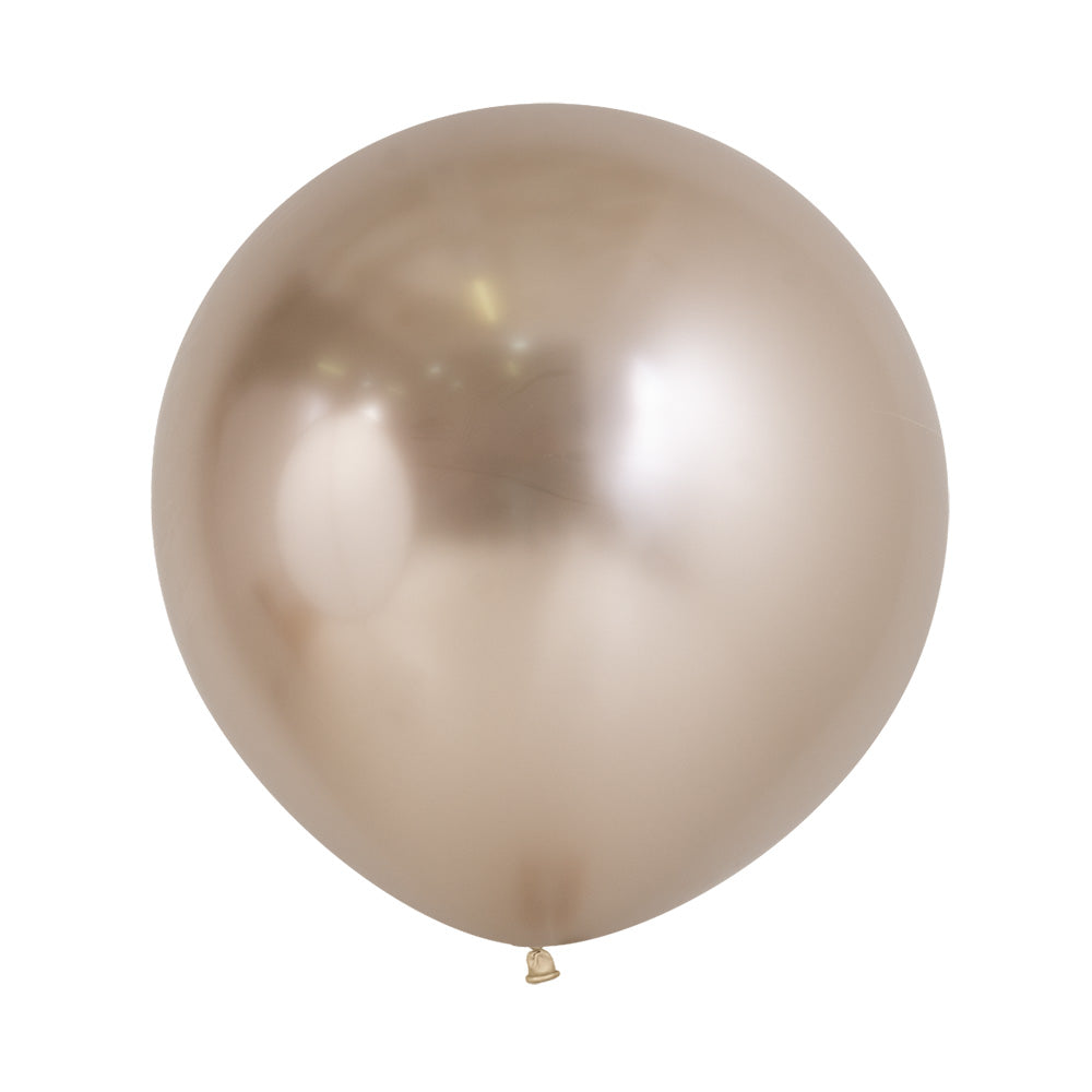 ROUND LATEX BALLOON REFLEX CHAMPAGNE 