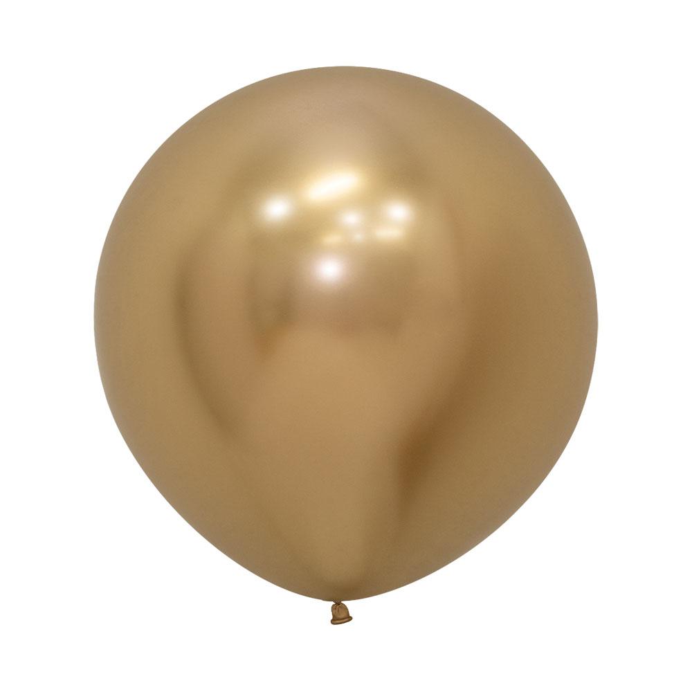 GOLDEN REFLEX ROUND LATEX BALLOON 