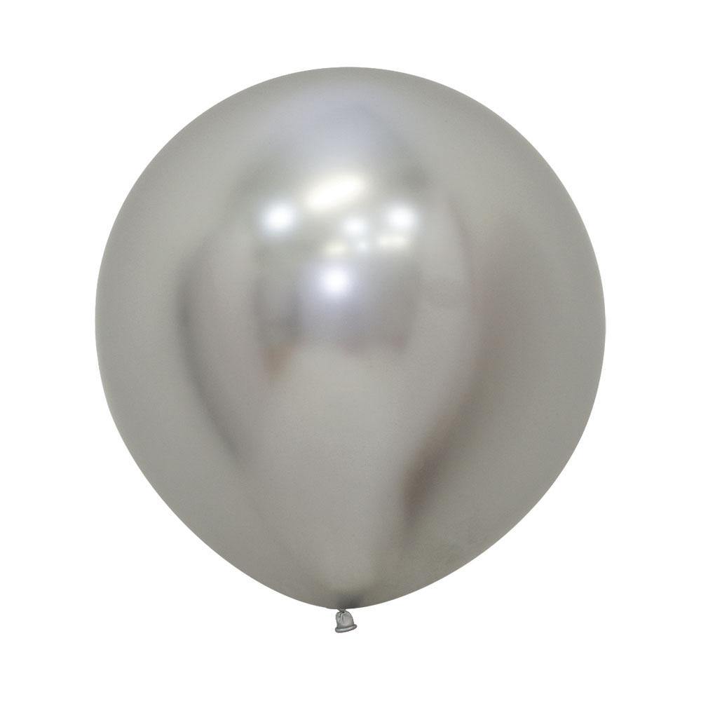 ROUND LATEX BALLOON REFLEX SILVER 