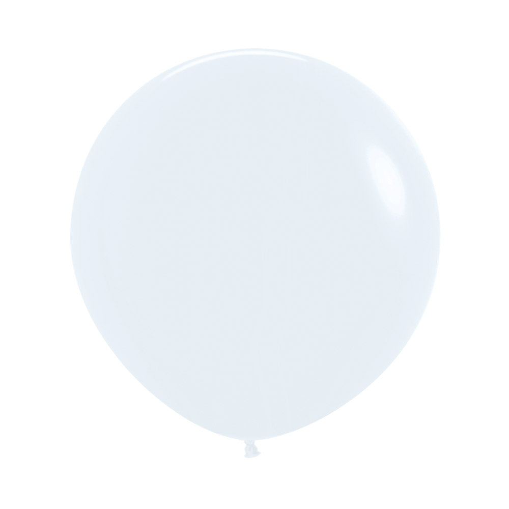 ROUND LATEX BALLOON FASHION WHITE