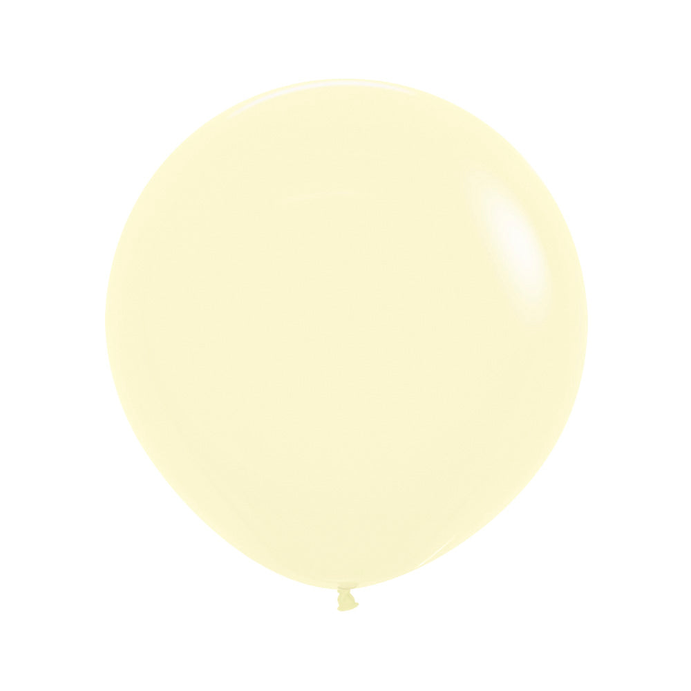 GLOBO LATEX REDONDO PASTEL MATE AMARILLO