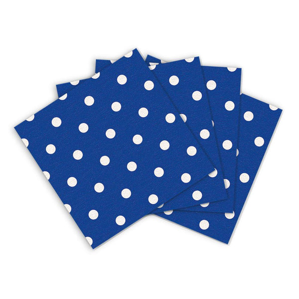 KING BLUE POLKA NAPKIN 