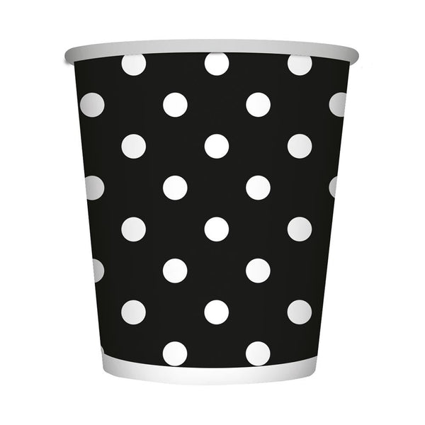 BLACK POLKA GLASS