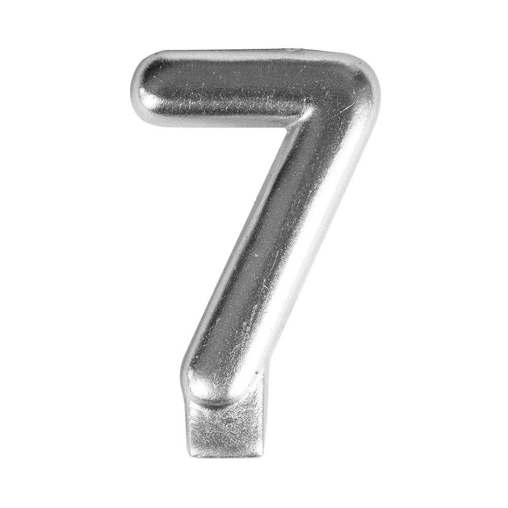 B2B SILVER METALLIC NUMERICAL CANDLE 